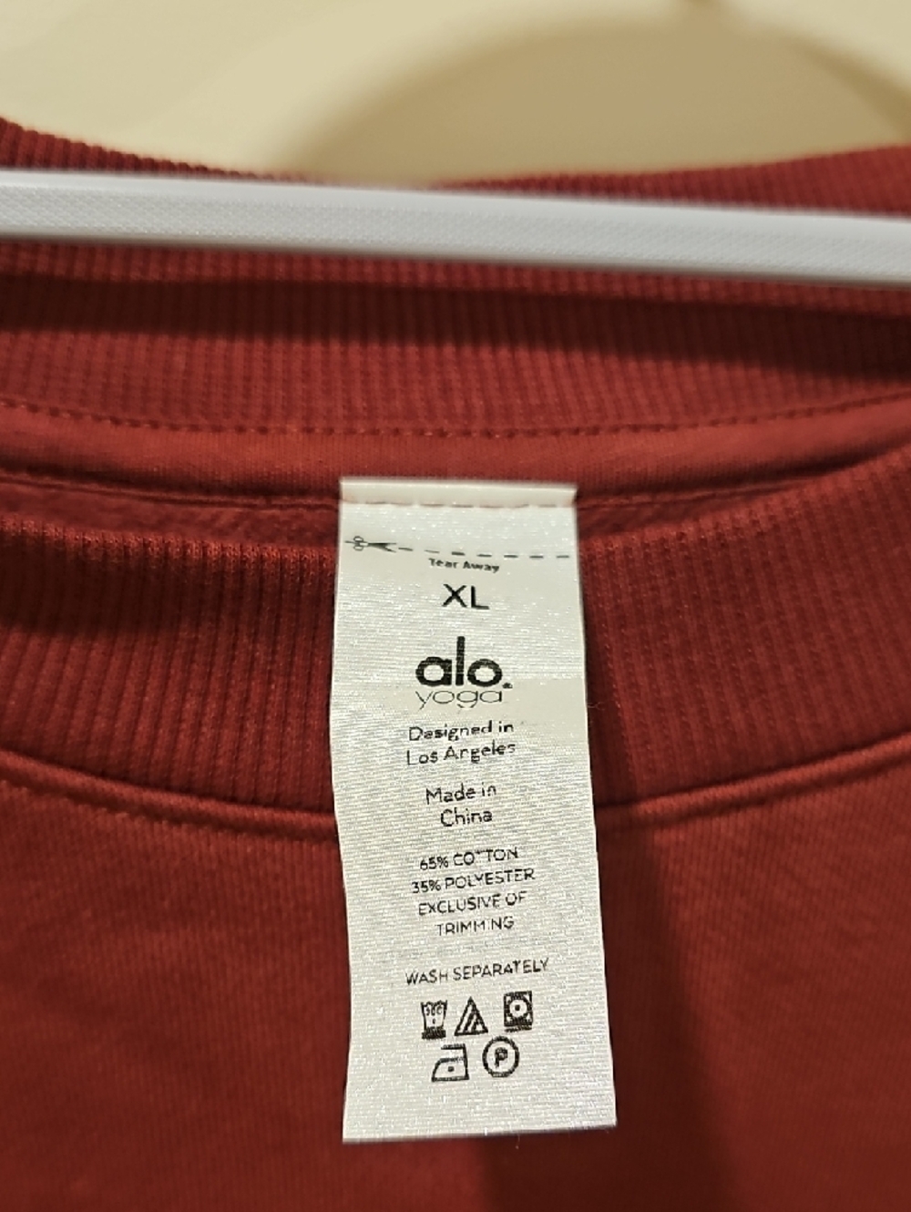 ALO Yoga Accolade Crewneck Pullover Sweatshirt In Cranberry; Size XL; NWT - Picture 7 of 9